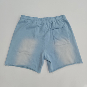 Pantalones Cortos de Algodón Azul Claro para Hombre, Cintura Media, Casuales, Transpirables, Tejido de Punto, Color Sólido - Product Image 2