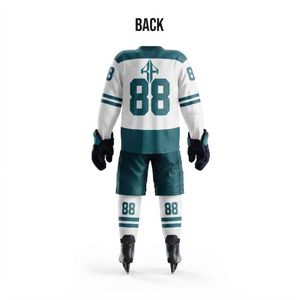 Ensemble d'uniformes de hockey sur glace avec impression par transfert thermique par RIVIAN ATLANTIC, couleur unie, 100% polyester, qualité supérieure pour hommes - Product Image 2