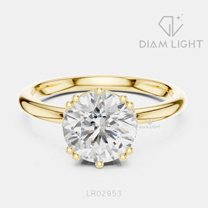 Bague de fiançailles en diamant de laboratoire rond certifié IGI 2,00 carats, or blanc 14 carats, couleur F+, clarté VS+, bague de promesse pour femme, cadeau - Product Image 5