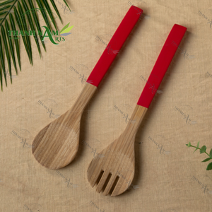 Juego de utensilios de cocina de bambú para cocina vietnamita, cuchara, espátula con mango importado de un proveedor de confianza - Product Image 3