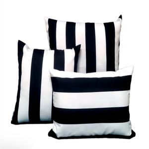 Black and White Striped <b>Cushion</b> <b>Cover</b> - Product Image 1