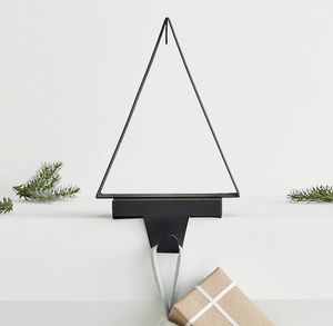Metal House Shaped <b>Christmas</b> <b>Stocking</b> Holders Gold Decorative Hooks for Holiday Display - Product Image 5