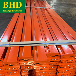 Estantería de palés de acero de alta calidad americana Nuevo estándar Longitud personalizada Vertical con haz de paso verde Color naranja Hecho Vietnam - Product Image 6