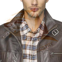 Vestes en cuir légères et chaudes pour hommes, pour l'extérieur, avec logo personnalisé, coupe-vent, vestes en cuir tendance pour l'hiver