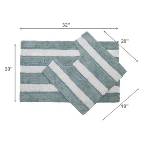 Tapis de bain en coton jacquard épais, écologique, design moderne, couleur personnalisée, motif ondulé, antidérapant, réversible, fabriqué à la machine, pour hôtel - Product Image 6
