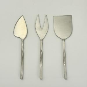 Juego de Herramientas para Queso de Acero Inoxidable con Acabado Mate y Mango Trenzado, Juego de 3 Piezas a Precio Razonable en India - Product Image 1