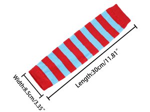 Manchons de bras rayés rouge et bleu unisexes pour adultes, respirants, tricotés, pour le cyclisme et les activités de plein air - Product Image 2