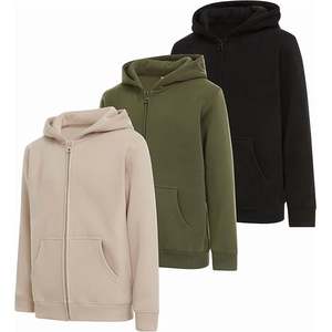 Men's Casual <b>Hooded</b> Sweatshirt Regular Fit Solid Color Hoodie Brown Knitted Fabric Sweatshirt - Product Image 1