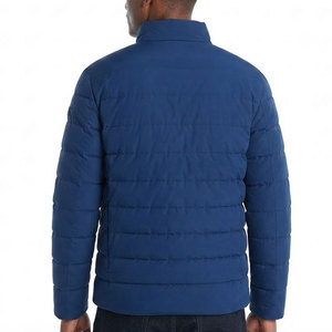 Stylish Hooded <b>Men</b> Puffer <b>Jacket</b> <b>Warm</b> Quilted Winter Soft Padding Full Zip Design Casual Everyday Outdoor Windproof Front Logo - Product Image 2
