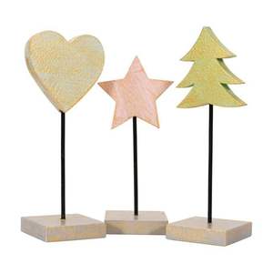 Ensemble de 3 arbres de Noël en bois de luxe de haute qualité pour la décoration de table et de la maison au prix le plus bas - Product Image 3