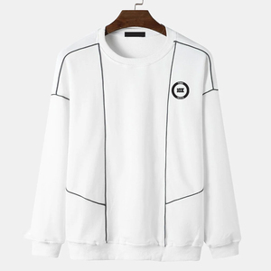 Quick Dry Breathable Cotton Blended Sweat Shirts For Men's Street Wear Plain Dyed Sweat Shirts For Men - Product Image 1