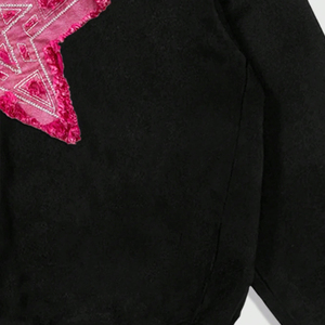 Sweat à capuche décontracté à manches longues pour hommes avec applique pentagramme, adapté pour l'automne et l'hiver, respirant et léger - Product Image 5