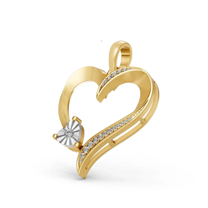 BRILLIANT DIAMANT Colgante de Corazón de Diamante Cultivado en Laboratorio de Oro de 14 Quilates para Mujer, 0.31 CTW, Certificado IGI, Regalo de Boda o Compromiso, Estilo Contemporáneo - Product Image 6