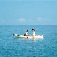 Bateau à rames en bois et fibre de verre Whitehall de 12 pieds, renfort en gelcoat, durable, résistant à l'eau, sûr, double siège, 2 personnes, écologique