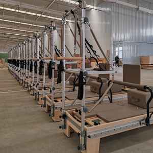 Máquina de Pilates Reformer Profesional y Duradera de Madera de Arce Ajustable con Torre y Carro Dividido All-Track, Cama de Pilates - Product Image 1