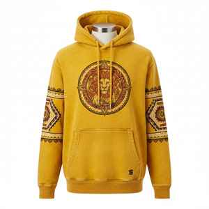 Sudadera con Capucha Bordada – Felpa Premium con Efecto Ácido, Diseño Detallado de Mandala y Gráficos Tribales, Ropa Urbana Artesanal de Edición Limitada - Product Image 5