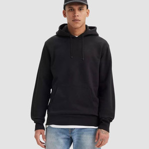 Sweat-shirt en molleton de coton pour homme, coupe classique, couleur unie, décontracté, avec poche avant, pour l'automne - Product Image 6