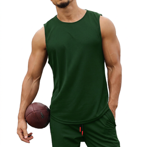 Camiseta Deportiva de Punto Transpirable para Hombre, Talla Grande, Informal, de Verano, sin Mangas, para Gimnasio, Culturismo, Chaleco de Algodón - Product Image 2