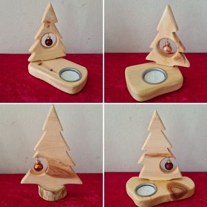 Support à bougie en bois massif de haute qualité, porte-bougie décoratif pour la décoration de la maison, cadeau de Noël, Diwali - Product Image 6