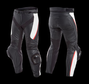 Pantalones de Motociclismo de Cuero para Hombre, Color Negro, Blanco y Rojo, Transpirables, Protección de Nivel 2 CE, para Todas las Estaciones - Product Image 5