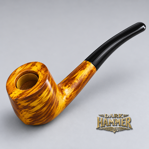 Pipa de Fumar Hecha a Mano con Cuerno Natural, Pipa de Tabaco de Cuerno de Búfalo Genuino con Acabado Ámbar Pulido y Boquilla de Cuerno Negro - Product Image 2