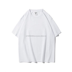 Direct Selling O-Neck <b>White</b> Cotton <b>T</b> <b>Shirt</b> 280gsm <b>T</b>-<b>Shirt</b> Blanc Casual Short Sleeve <b>Blank</b> <b>T</b>-<b>Shirt</b> Oversized - Product Image 3