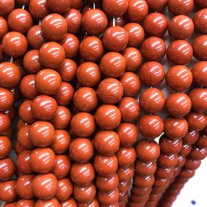 Cuentas redondas de jaspe rojo natural, hilo de cuentas de piedras preciosas para la fabricación de joyas y manualidades DIY - Product Image 3