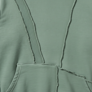 เสื้อฮู้ดดี้ผ้าฝ้ายสีเขียวขนาดใหญ่พิเศษสำหรับผู้ชาย สไตล์ลำลอง สีพื้น ผ้าเฟรนช์เทอร์รี่ มีกระเป๋า เหมาะสำหรับใส่ในฤดูใบไม้ร่วง - Product Image 5