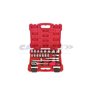 Juego de Llaves de Trinquete y Barra de Extensión Métrica de 22 Piezas, Calibre 1/2'', Marca TAIWAN, Operación Manual, CR-V, OEM - Product Image 1