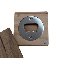 Support de téléphone écologique imprimé et façonné, ouvre-bouteille en bois, acier inoxydable avec aimant 13x62x62mm, modèle TW Origin CL-005
