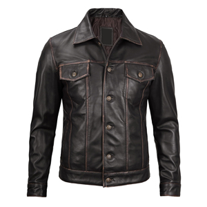 Men's Black PU <b>Leather</b> Casual <b>Jacket</b> Moto Biker Style Stand Collar Zipper Closure Regular Fit Winter Windproof Breathable - Product Image 5