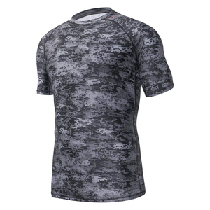 High Performance Mens Rash Guard Half Sleeve Breathable Compression <b>Athletic</b> Shirt Manufacturer Supply - Product Image 2