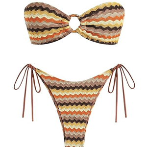 Ensemble de lingerie sexy pour femmes, soutien-gorge et bikini en dentelle, effet push-up - Product Image 1