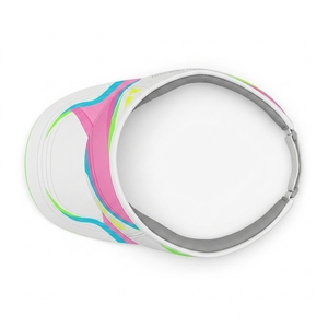 Visière de soleil personnalisée OEM pour femmes, sublimation, protection UV, séchage rapide, réglable, pour le golf et le tennis, sports de plein air (polyester) - Product Image 3