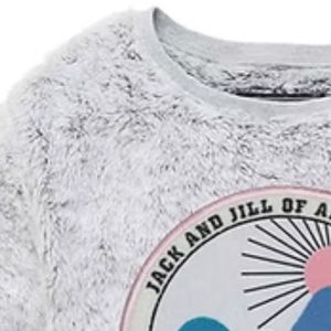 Youth <b>White</b> Sherpa Fleece Sweatshirt <b>Long</b> <b>Sleeve</b> Crew Neck Graphic Pullover Soft Warm Casual Kids Winter <b>Top</b> Comfortable - Product Image 5