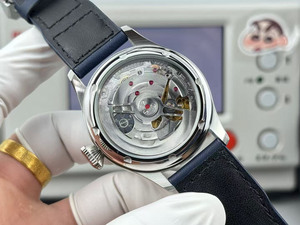 Montre mécanique automatique pour homme de qualité supérieure, cadran bleu luxueux, bracelet en cuir de vachette, décontractée, pour les voyages, le sport, les trajets quotidiens, avec date - Product Image 5
