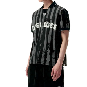 Maillot de football américain pour homme de haute qualité, à rayures verticales, style streetwear, col polo, motif personnalisé, mélange de polyester, été, vente en gros - Product Image 2