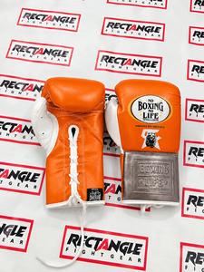 Gants de boxe MMA personnalisés en cuir de vachette, design sur mesure, « No Boxing No Life », fermeture à lacets, absorption de l'humidité - Product Image 3