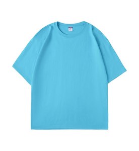 T-shirt en coton uni surdimensionné pour homme, manches courtes, col rond, décontracté, jersey uni, longueur normale - Product Image 6