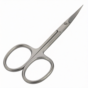 Tijeras para Cutículas de 3.5 Pulgadas con Punta Curva en Forma de Flecha, Anillo Grande, Acero Inoxidable, Herramienta Profesional para Manicura - Product Image 1