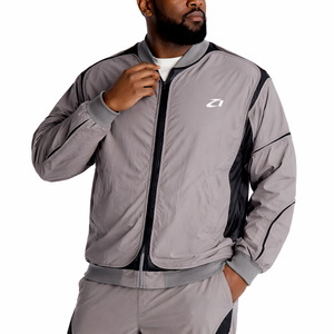 Blouson bomber en nylon léger pour homme, veste d'entraînement zippée, veste de sport décontractée, vente en gros, coupe-vent personnalisé, ensemble court - Product Image 1