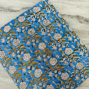Tela de algodón ligera con estampado de bloques, tela de algodón suave de primera calidad para vestidos y proveedor mayorista de exportación, proveedor de pedidos al por mayor. - Product Image 1