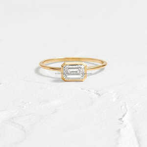 Bague de fiançailles/mariage vintage en or jaune 14 carats avec diamant de culture IGI/GIA, or blanc fin unisexe, cadeau d'anniversaire, cadeau digne d'une fête - Product Image 2