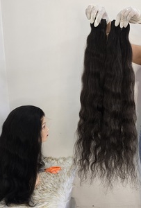 Venta al por mayor vendedores Natural 15A Virgen Remy Cabello Crudo Hueso Indio Recto Sedoso Onda Recta Solo Dibujado Paquete de Cabello Humano - Product Image 5