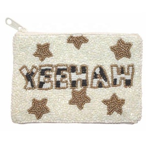 Porte-monnaie de luxe à motif maïs sucré, orné de perles, avec fermeture éclair, broderie, pochette tendance pour clés, argent, cartes, maquillage, usage polyvalent - Product Image 4