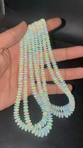 Cuentas de Ópalo de Fuego Arcoíris Natural Etíope al por Mayor, Forma de Pera Lisa, 6-10 mm, para la Fabricación de Joyas - Product Image 2