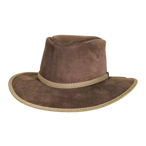 Real Leather Cowboy <b>Hats</b> Western Cattleman Style <b>Light</b> Brown Braided Band Vintage XXL Men's Leather <b>Hats</b> Wholesale - Product Image 4