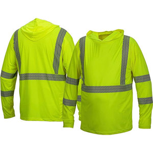 Veste de travail réfléchissante avec logo personnalisé, poches et fermeture éclair, fournisseur australien, sweat-shirt de sécurité fluorescent bicolore pour hommes - Product Image 1