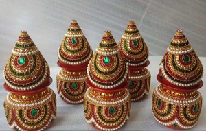 มินาคาริหลากสีสำหรับตกแต่งของขวัญแต่งงานงานศิลปะสมัยใหม่8นิ้วทำจากอะลูมิเนียมผสมดีไซน์เนอร์หลากสี - Product Image 2