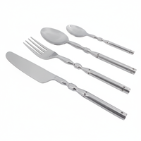 Ensemble de Couverts de Designer Uniques en Acier Inoxydable, Fourniture d'Usine, Vente en Gros en Vrac pour Cuisine et Table (Couteau, Fourchette, Cuillère)